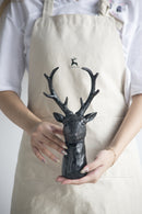 6x4x11' Darby 8-Point Deer Head Statue Decor, Black