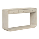 Antique-Style Console Table, 3 Storage Drawers, Display Shelf, Curved Legs, Painted Finish, Entryway/Hallway/Living Room, Natural
