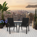 6-Piece Outdoor Dining Chairs Set, Wide Ergonomic Seat, 350 lbs Capacity per Chair, Waterproof & Rust-Resistant Teslin Fabric Metal Frame, Ideal for Patio, Garden, Banquet Hall & Commercial Use
