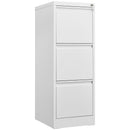 Steel Vertical File Cabinet with Lock - 3-Drawer Metal Storage for A4/Legal/Letter - White, 14.65 x 14.75 x 40.50 inches