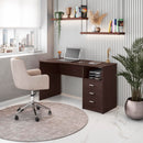 Classic Computer Desk with Multiple Drawers, Wenge