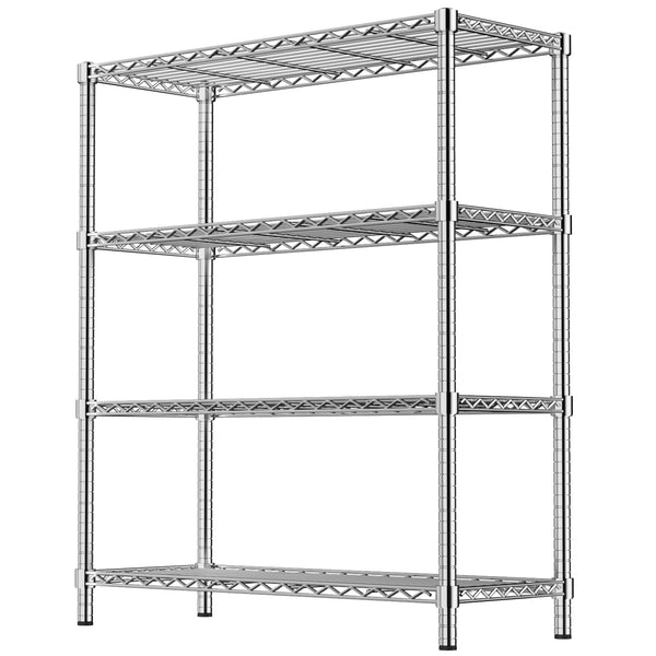 36' 4-Tier Chrome Wire Shelf - 350LBS Per Shelf, Heavy Duty Steel Storage Rack (36'W x 14'D x 54'H), Rust-Resistant for Kitchen/Laundry/Garage