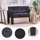 Nordic Modern Double Armchair Living Room & Bedroom Compact Upholstered Sofa Leisure Sofa Comfortable Seating with Dual Armrests Can be paired with a single chair