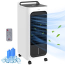 26' Evaporative Air Cooler with Ice Packs, 3-In-1 Ice Cooling Fan, Portable Swamp Cooler with Water Tank, Timer, 90° Oscillating, Remote, for Home Office Bedroom