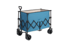 Beach Wagon,Collapsible Wagon 220lbs with Big Wheels Foldable Wagon Carts, Heavy Duty 300L Folding Utility Garden Cart with Big All-Terrain Beach Wheels & Drink Holders. Blue