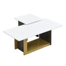 Modern Light Luxury Coffee Table Set of 2, Small Square Coffee End Table with Spacious Top, Center Table for Living Room
