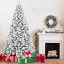 4FT Flocked Christmas Tree – Snowy PVC Artificial Holiday Tree with 233 Tips, Compact Full Shape, Sturdy Metal Stand, Christmas Tree for Home, Office, or Apartment Decoration