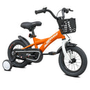 A1201 Kids Bike, 12 14 16 Inch Children Bicycle with Training Wheels, Front V-Brake & Coaster Brake, Basket, for Boys Age 3-7 Years Old
