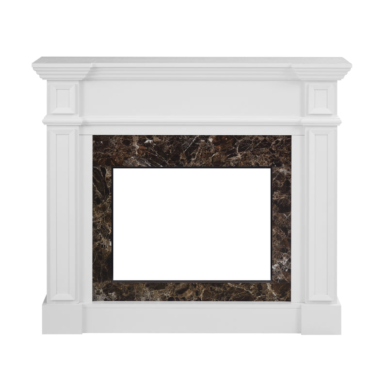 Only Mantel (NOT INCLUDED 23' FIREPLACE)--White, 45.6'W*11.8'D*40'H
