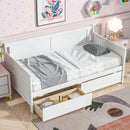 Twin Size Pine Wood Daybed with two Storage Drawers ,White(OLD SKU:W50426285)