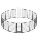 16 Panels Heavy-Duty Metal Playpen with Door, 39.37' H Dog Fence Pet Exercise Pen for Outdoor, Indoor