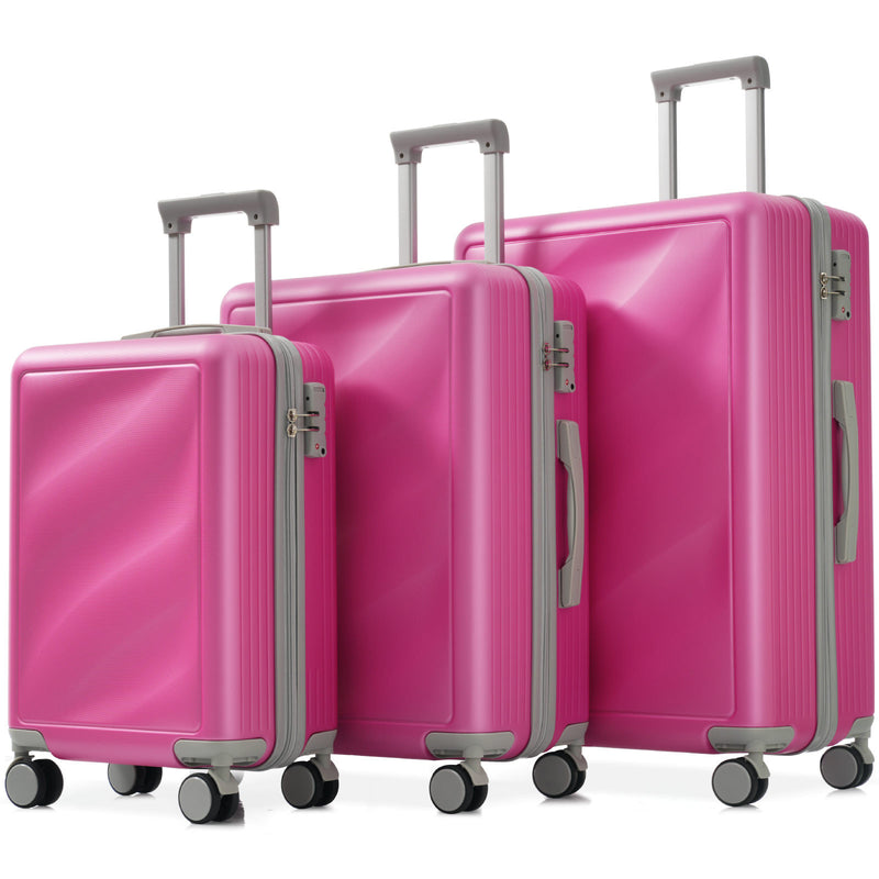 Luggage Set 3 Piece, Lightweight Durable ABS Suitcases with Spinner Wheels and TSA Lock, Carry-on & Checked Travel Luggage (20'/24'/28')