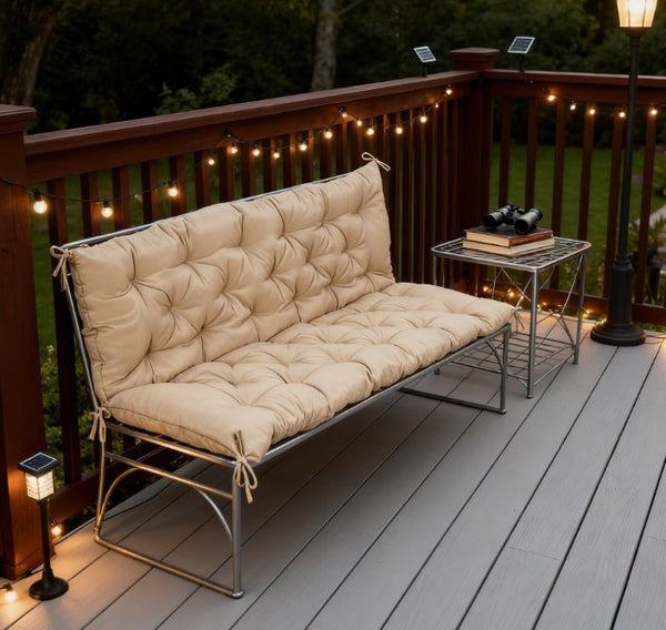 3-Seater Replacement for Swing Chair,Tufted Bench Cushion for Outdoor Furniture,Patio Sofa/Couch