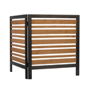 2-Panel Outdoor Air Conditioner Fence Screen, Outside Wood Privacy Fence, Backyard Garden Patio 38' W x 42' H