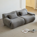Sofa in a Box, Memory Foam 2-Seater Couch, Modern Compression Sofa with Deep Seat, No Assembly Required, Couch for Living Room Bedroom Apartment, Light Grey