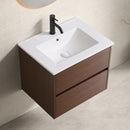 24' Bathroom sink with cabinet, Bathroom Vanity&Sink,24inchWall-Mounted Floating Plywood Storage Cabinet(whitout faucet,darin)