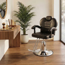 90°-150° Reclining Barber Chairs for Barbershop, Heavy Duty Hydraulic Pump 360°Swivel Salon Chair for Hair Stylist -Black