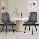 Dining Chairs Set of 2, Mid Century Modern Metel Legs for Indoor Kitchen & Dining Room Chairs Comfortable Chairs Suitable for Home Coffee...(2, Gray)