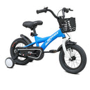 A1401 Kids Bike, 12 14 16 Inch Children Bicycle with Training Wheels, Front V-Brake & Coaster Brake, Basket, for Boys Age 3-7 Years Old