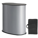 Portable Tradeshow Podium Table, 35.43' x 19.29' x 37.01', Display Exhibition Counter Stand Booth Fair with Wall, Foldable Promotion Retail Bar Table Pop Up Podium Counter with Carrying Bag