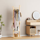 Coat Racks solid wood hanger 18.9* 11.8*71in Solid environmental protection easy to assemble beautiful can be placed in the bedroom/entrance/living room (wood color)