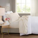 4 Pieces King Cooling Cotton Blend Sheet Set,Ivory