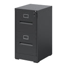 Premium Metal 2 Drawer File Cabinet with Lock for A4 Legal/Letter Size Documents, Black Steel, 28.5 Inches
