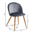 Set of 1 or 2 Modern Velvet Dining Chairs