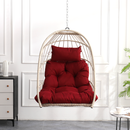 Outdoor garden rattan egg swing chair hanging chair PE hanging chair  red