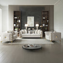 Contessa Modern Fabric 3Pc Living Room Set in Beige