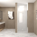 33-32 'x 72' Bifold Shower Door, 1/4'(6mm) Tempered Glass, Chrome Aluminum Frame, Explosion Proof Film