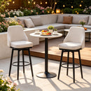 Contemporary Counter Height Chairs,Modern Swivel Bar Stools,Elegant High-Back Bar Chairs (Only 2Pcs Bar Stools)