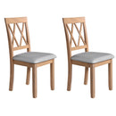 Dining Room Chairs Set of 2, Accent Diner Chairs Upholstered Fabric Side Stylish Kitchen Chairs with Solid Wood Legs and Padded Seat -