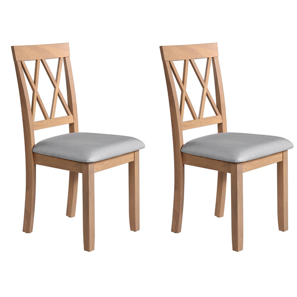 Dining Room Chairs Set of 2, Accent Diner Chairs Upholstered Fabric Side Stylish Kitchen Chairs with Solid Wood Legs and Padded Seat -