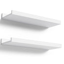 Floating Shelves Wall Mounted Set of 2, Modern White Shelves for Room
