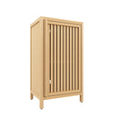 Natural Bamboo Freestanding Storage Cabinet with Door and Shelf for Bathroom, Living Room, Kitchen
