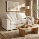 U-Style Modern 72.8' Loveseat Sofa, Soft Chenille Fabric Couch with Solid Wood Frame & Accent Pillow, Deep Seat Upholstered 2-Seater Sofa for Living Room, Apartment, Bedroom