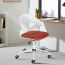 Modern Rolling Desk Chair with Adjustable Height and Soft Fabric Seat, Peppery/Yellow
