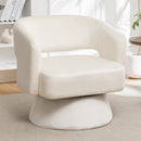 Swivel Barrel Chair, Velvet Accent Armchair 360 Degree Swivel Club Chair for Living Room Bedroom Reception Room