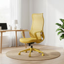 Ergonomic Colorful Office Chair 300lb (About 149.7kg) Home Office Mesh Breathable High Back, With Adjustable Lumbar Support Computer Chair, Integrated Molded Foam Seat Cushion, Fireproof (Yellow)