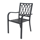 Chair 4 - Heavy-Duty Stacking Chair 350LB Capacity, Ergonomic Breathable Patio Chair - 30 Min Assembly, All-Weather Metal Frame for Indoor Outdoor Use, Picnic, BBQ, Party & Camping