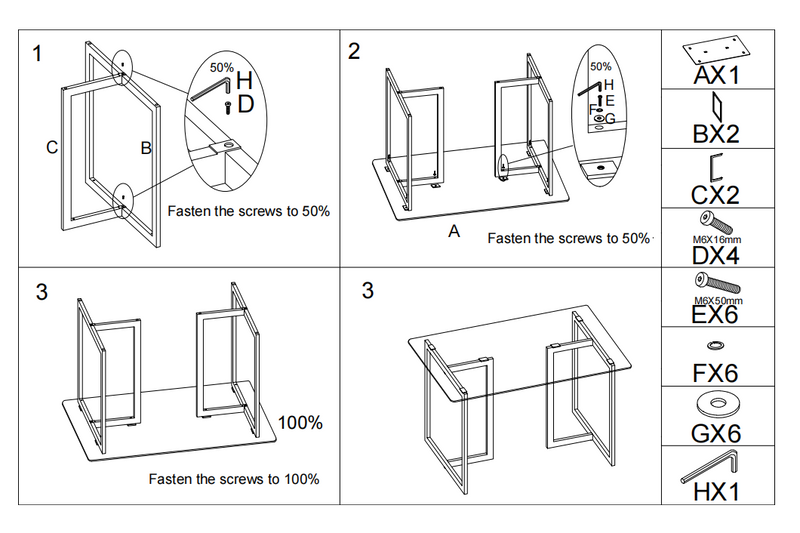 SLIP GLASS Ⅰ SCREWS