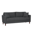 Contemporary Sofa Gray Fabric Upholstered Plush Cushion Tufted Detail Living Room Furniture 1pc