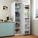 Kitchen Pantry Cabinet, White Freestanding Buffet Cupboards Sideboard with Doors & Shelves, Kitchen Pantry Storage Cabinet for Kitchen, Living Room and Dinning Room