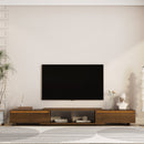 Modern TV Stand with LED Lights , Entertainment Center Wooden TV Stand, TV Stand Desk Media Cabinet with Storage for Living Room Bedroom