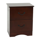 Modern Classic Cherry Finish 1pc Nightstand 2-Drawers Storage Bedside Table Bedroom Furniture