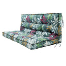 3 Seater Outdoor Porch Swing Cushion with Backrest, 5 Inch Extra Thick Waterproof Green Flower Patio Bench Cushion, Polyester Blend Fabric, 60x40 Inch