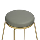 Modern Counter Height Stool with Gold Frame