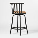 Adjustable 24/29In Height Barstools - Set of 2, Swivel, Comfortable Cushion Seat