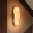 13.8' Natural Marble Wall Sconce, Gold Sconces Set of Two, Indoor Modern Bathroom Sconces Wall Lighting for Living Room, Bedroom, Hallway, Stairs